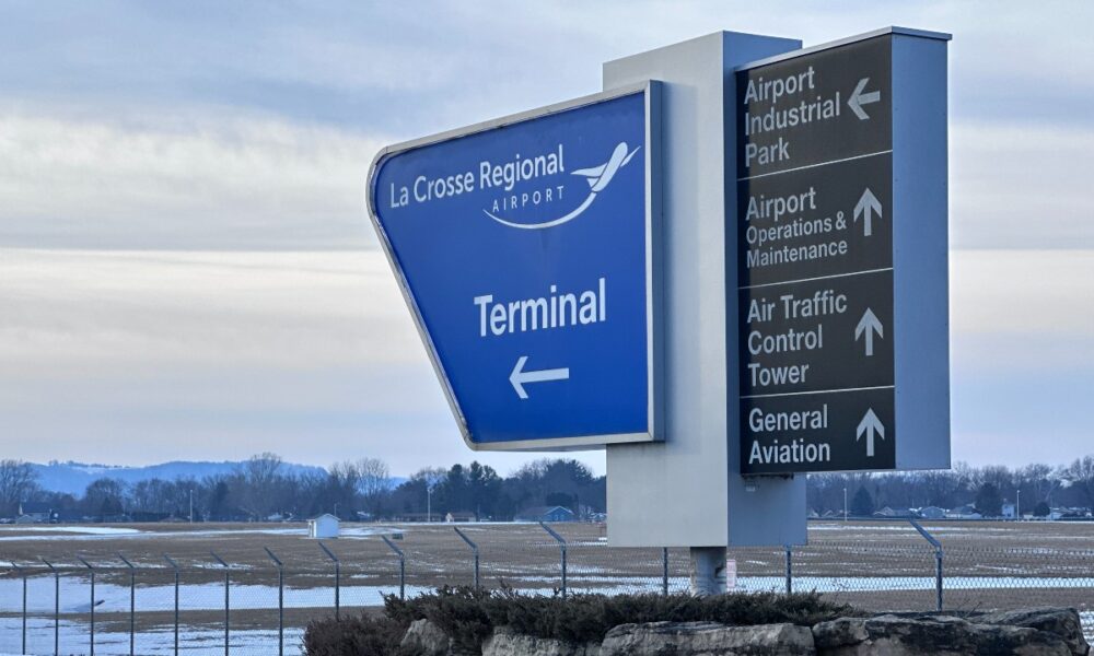 Sign for the La Crosse Regional Airport