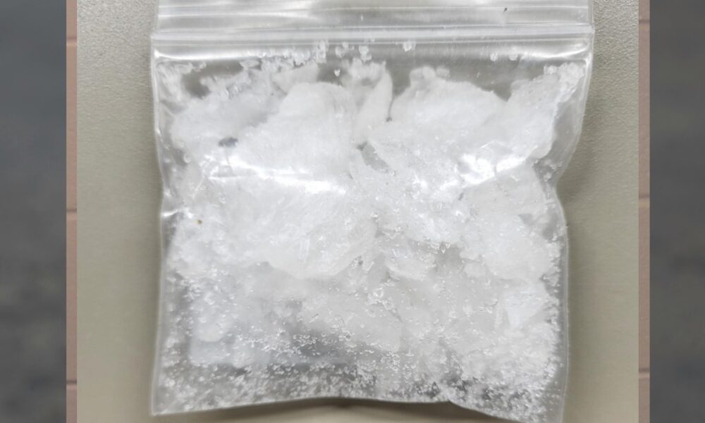 A bag of methamphetamine